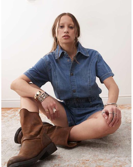 Wrangler Blue Denim Playsuit