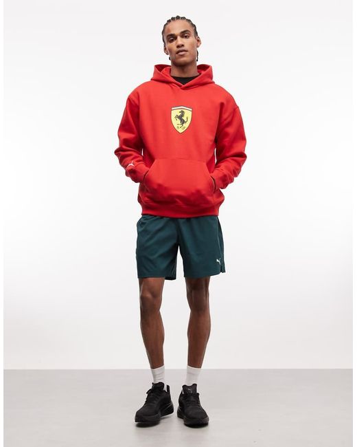 PUMA Red Scuderia Ferrari Shield Hoodie for men