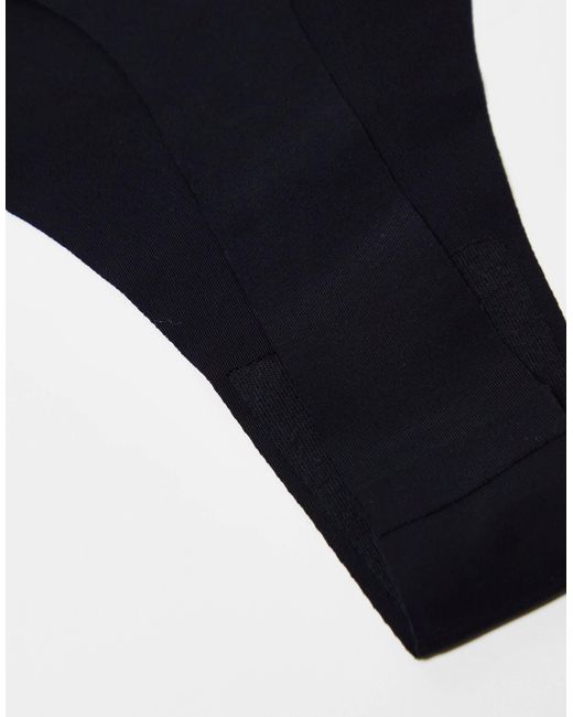 Pieces Black – 3er-pack nahtlose tangas