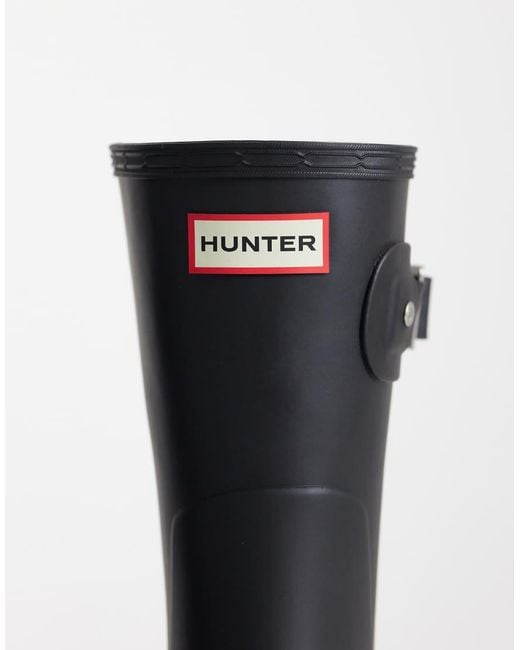 Hunter Black Original Short Wellington Boots for men