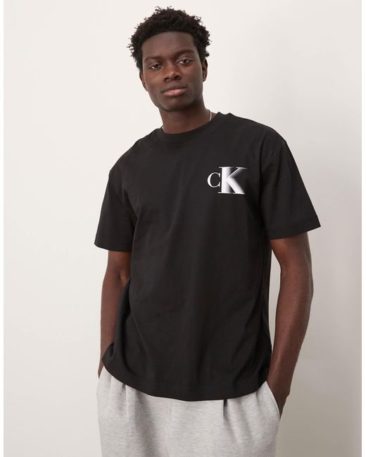 Calvin Klein Black Bold Ck Backprint T-shirt for men