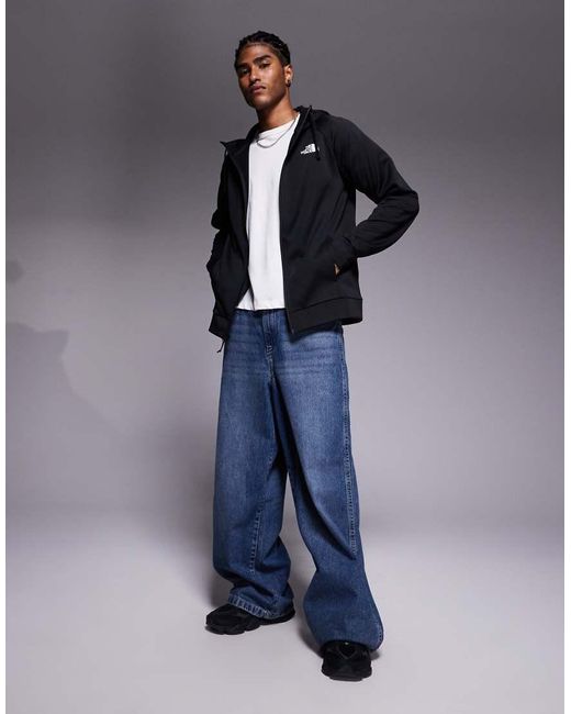 Chaqueta Negro Tnf Jaspeado Con Capucha Y Cremallera Reaxion 2.0 De The North Face de hombre de color Blue