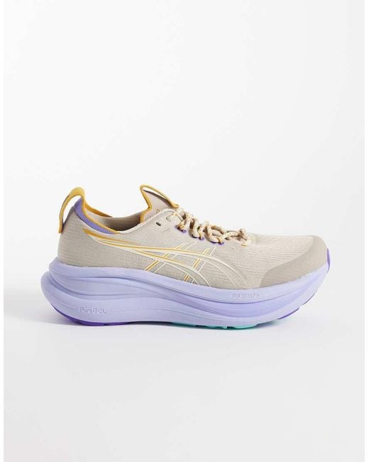 Asics White Gel-Nimbus 28 Running Trainers