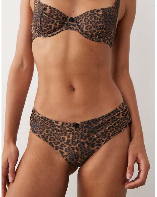 ASOS Brown Kitty Hot Pant Bikini Bottom