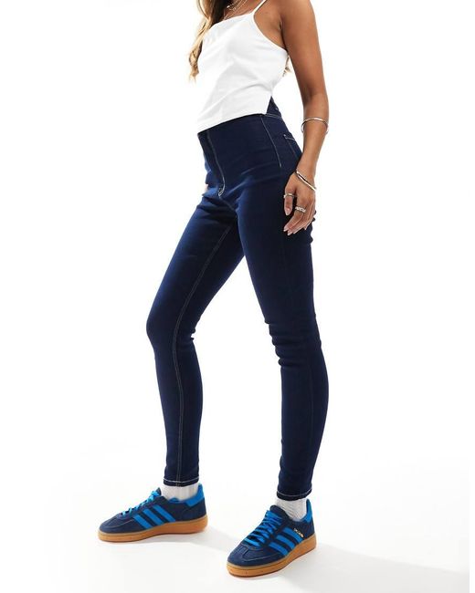 Pimkie Skinny High Waisted Jeans in Blue Lyst UK