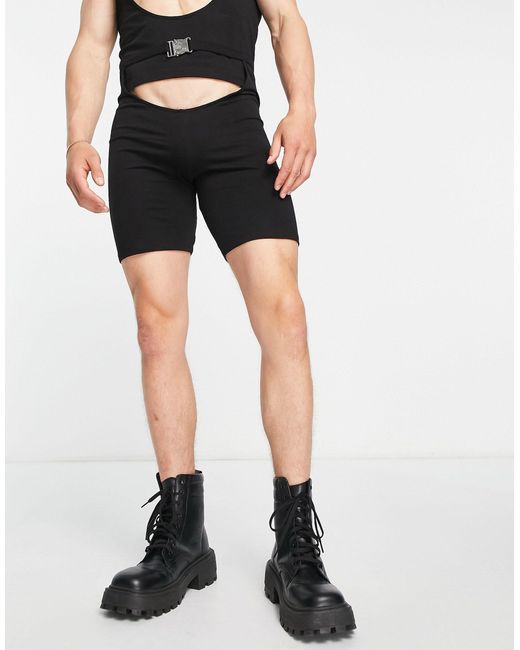 ASOS legging Shorts With Cut Out in Black for Men Lyst