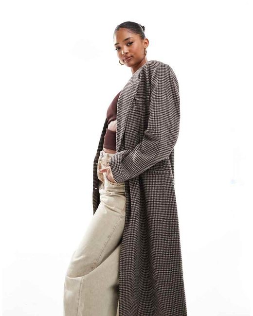 Abrigo Dad A De Bouclé Suave De -Marrón ASOS de color Brown