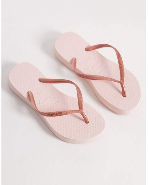 Havaianas Pink Slim Platform Flip Flops