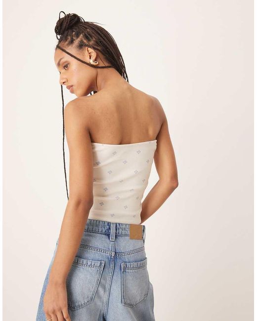 Gina Tricot Natural Bandeau Tube Top