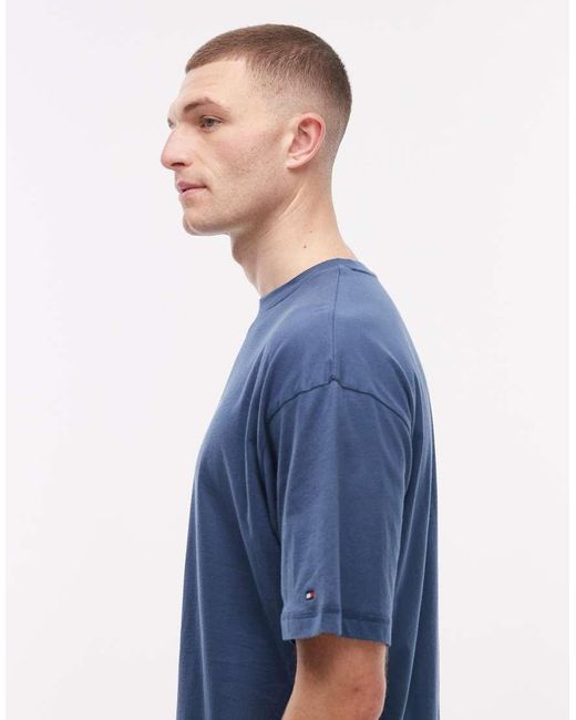 Tommy Hilfiger Blue Loungewear Logo T-shirt for men