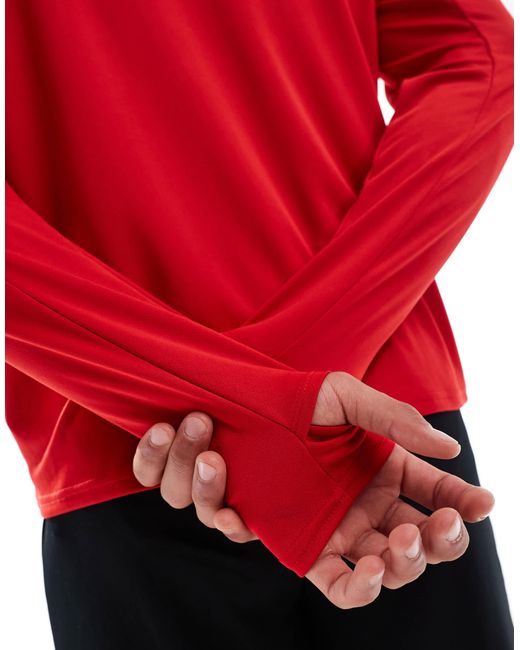 Nike – pacer dri-fit – langärmliges oberteil in Red für Herren