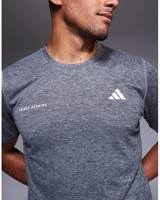 Adidas Originals Blue Adidas Running Own The Run T-shirt for men