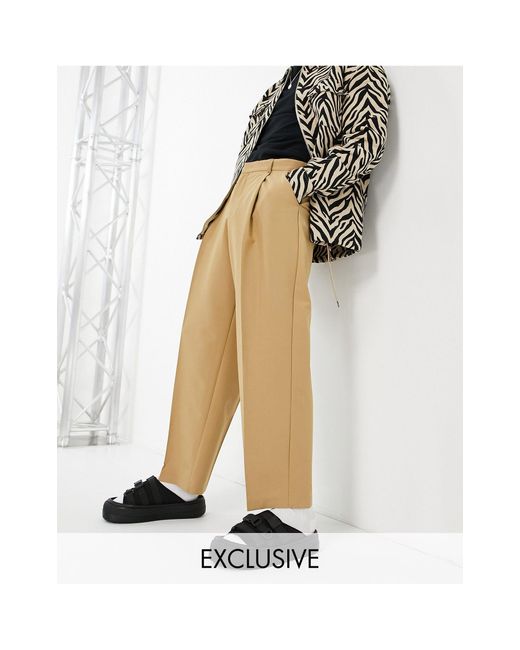 Reclaimed (vintage) Denim Nette Broek Met Wijde Pijpen in het Naturel voor  heren - Lyst