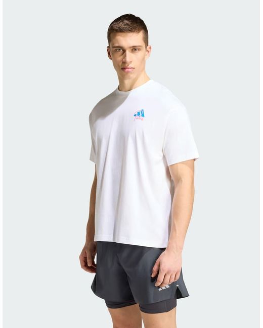Adidas Originals White Running Paris Graphic T-shirt