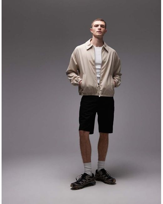 Giacca Harrington Grigio Pietra di Topman in Gray da Uomo
