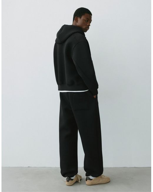 Veste zippée à capuche e Pull&Bear pour homme en coloris Black