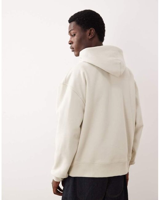 ASOS COLLECTIVE Natural Oversized Super Heavyweight Hoodie for men