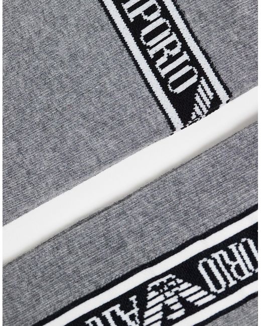 Bodywear - confezione a 2 paia di calzini sportivi grigi con logo di Emporio Armani in White da Uomo