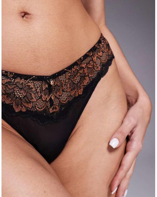 Ann Summers Black Sexy Lace Thong