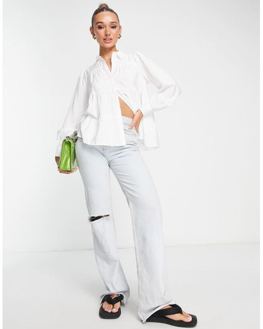 Y.A.S White Smock Shirt