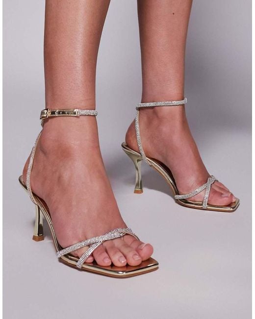 SIMMI Pink Simmi London Elia Embellished Mid Heeled Sandals