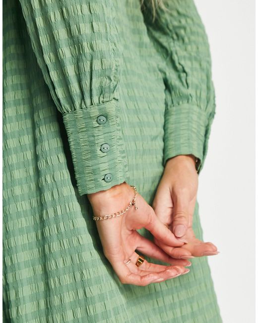 Vero Moda Vero Moda - Zwangerschapskleding - Midi-jurk Met Textuur in het Green