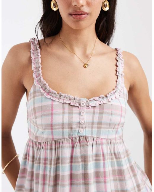 Hollister White Longline Babydoll Cami Tunic