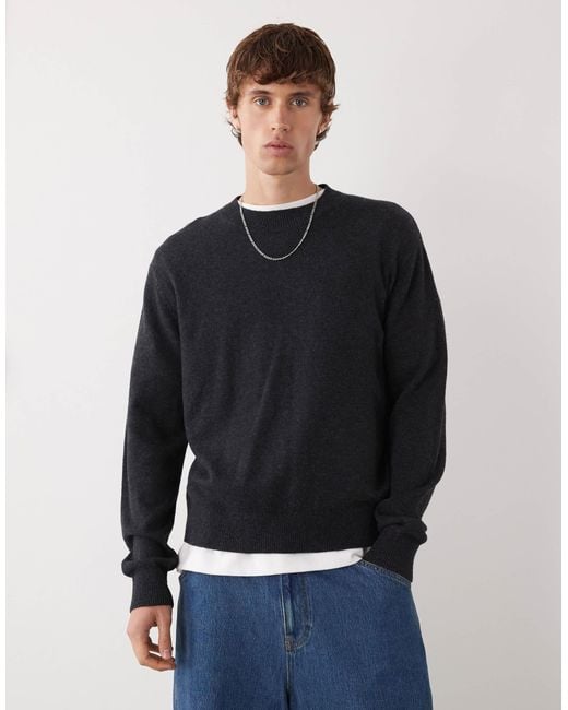 Weekday Blue Premium Wool Blend Jumper for men
