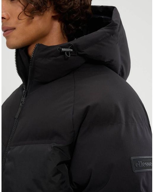 Ellesse Black Raffaele Padded Jacket for men