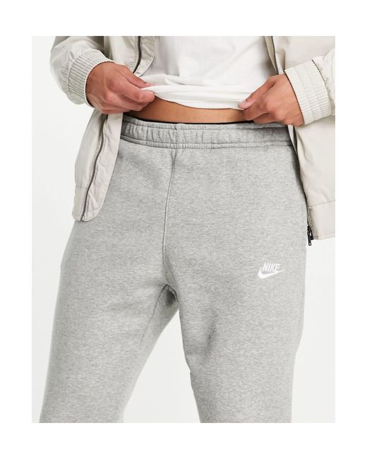 Nike Gray Club Cuffed Sweatpants for men