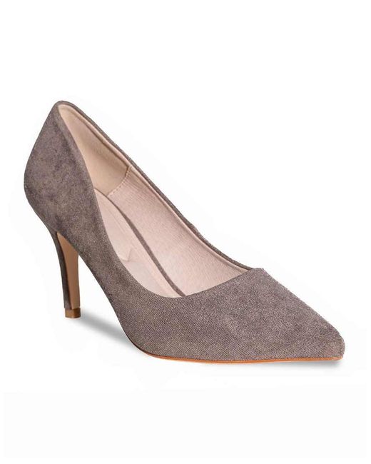 SEQWL Brown Slip On Casual High Heel Pu Shoes With Pointed Toe