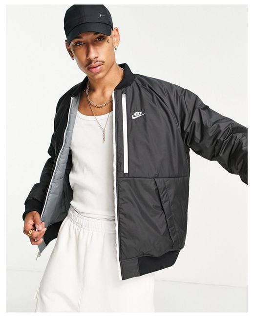 Legacy therma-fit - bomber matelassé réversible à capuche - et gris Nike  pour homme en coloris Noir | Lyst