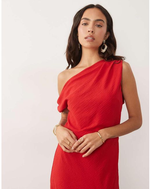 ASOS Red Off Shoulder Maxi Dress