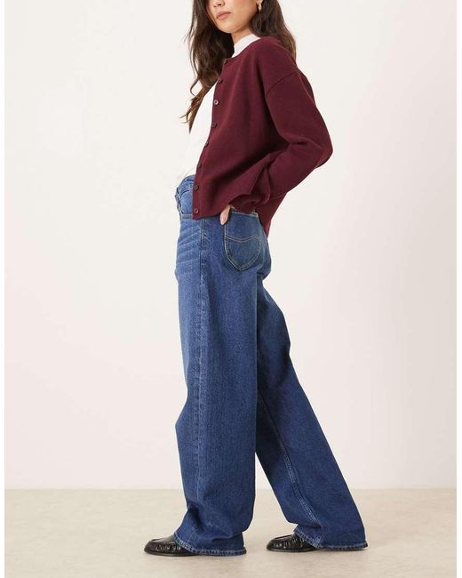 Lee Jeans Blue Rider Loose Wide Leg Jeans