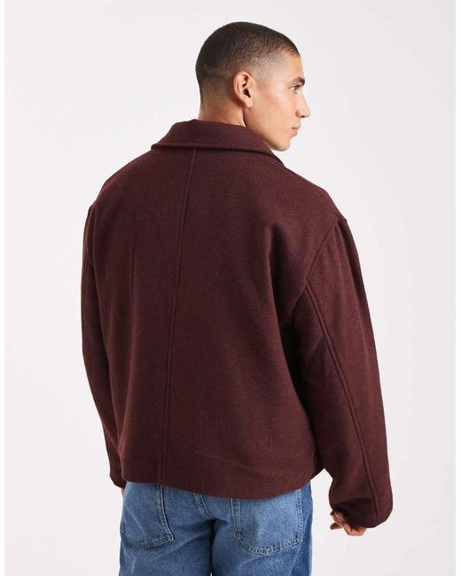 ASOS Purple Harrington Jacket for men