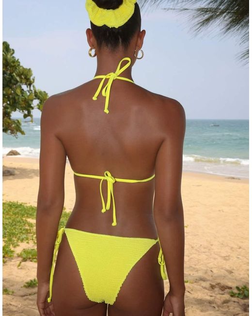 Moda Minx Yellow Scrunch Triangle Top