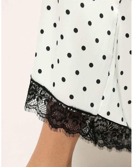 PixieGirl White Petite Polka Dot Satin Maxi Skirt