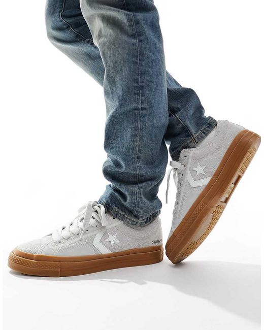 Converse Blue Star Player 76 Ox Trainers With Gum Sole
