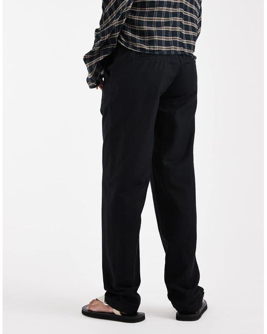 Mama.licious Black Mamalicious Maternity Tie Waist Linen Touch Trouser