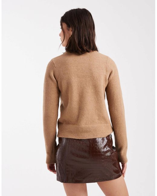 Pull ras New Look en coloris Brown