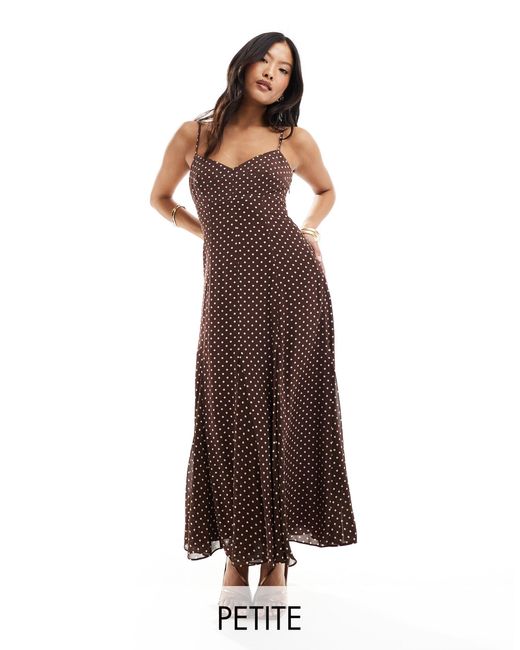 Forever New Brown Strappy Midaxi Dress