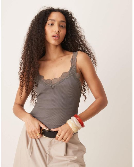 Mango Gray – trägertop aus baumwollmix