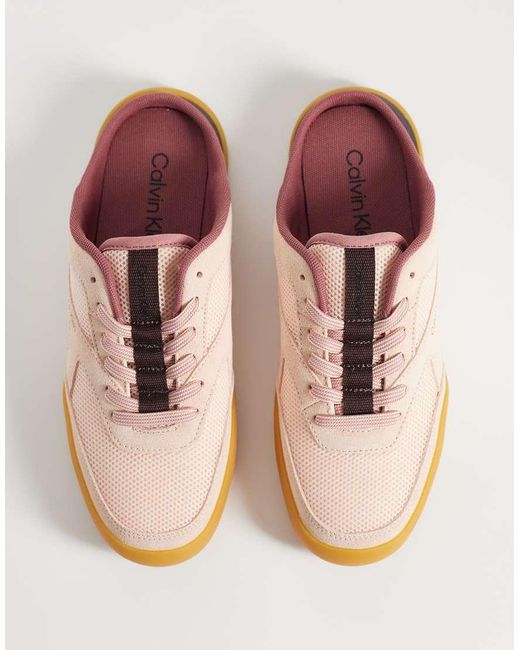 Calvin Klein White Runner Mesh Mule