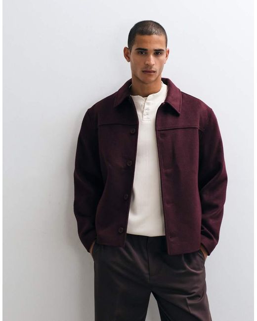 ASOS Blue Wool Look Jacket for men