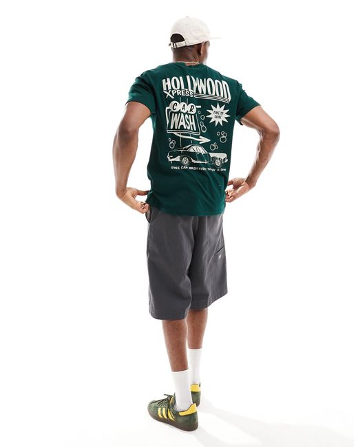 Hollister – lässig geschnittenes t-shirt in Green für Herren
