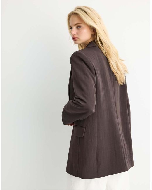 Stradivarius Brown Basic Rustic Blazer