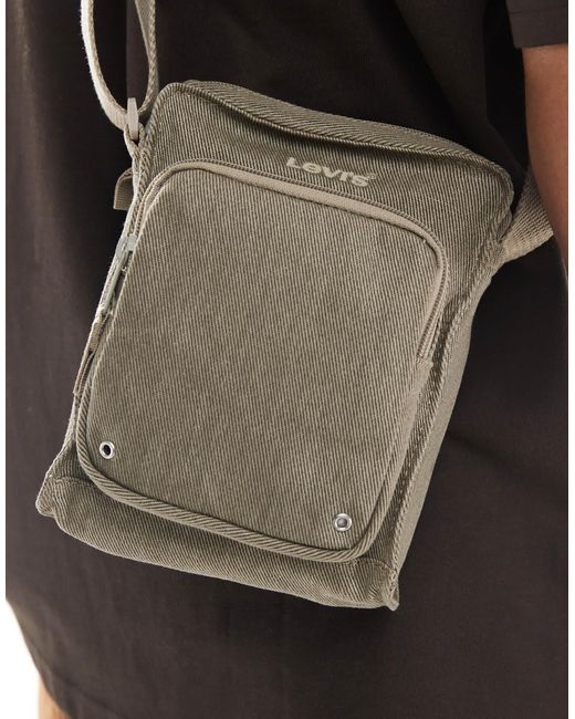 Levi's – kleine umhängetasche aus canvas in Gray für Herren