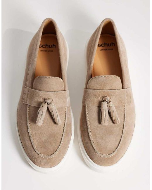 Schuh Natural Percy Tassel Boat Shoes for men