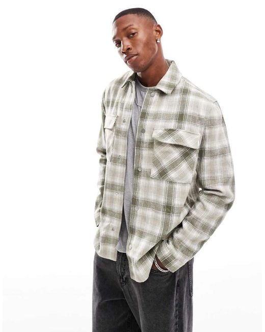 River Island Gray Overshirt for men