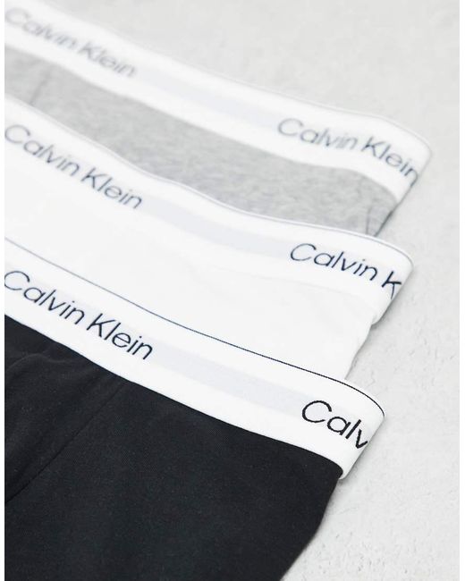 Calvin Klein White Icon Cotton Stretch 3 Pack Boxer Briefs for men